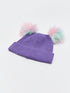 LC Waikiki Double Plush Pompom Girls Tricot Beanie